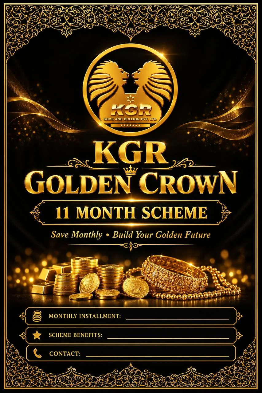 KGR Golden Crown 11 month scheme poster: save monthly, build your golden future